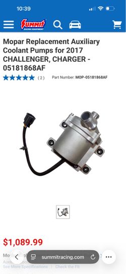 Mopar Auxiliary Coolant Pump 0(contact info removed)AF