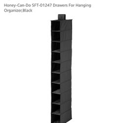 10-Shelf Black Hanging Shoe Shelf Organizer, Hanging Shoe Storage for Closet