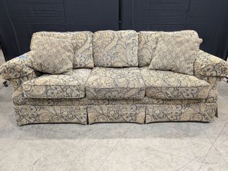 Flexsteel Ornate Damask Pattern Sofa