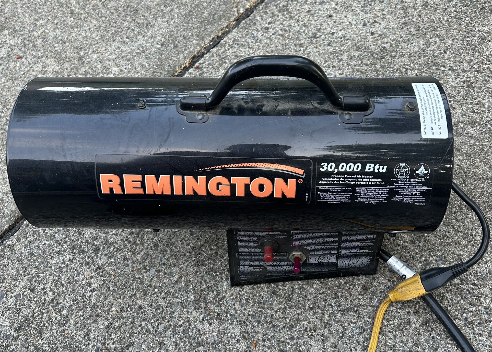 Remington 30,000 BTU Propane Heater