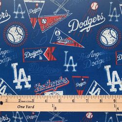 Los Angeles dodgers fabric 100% cotton 36x58