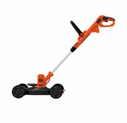 BLACK+DECKER Electric Lawn Mower, Weed Eater and Edger 3-in-1 Combo, Corded 12-Inch 6.5 Amp Electric Weed Wacker and Compact Push Mower (BESTA512CM)