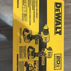 DEWALT 20V MAX XR Cordless Drill/Driver, ATOMIC Impact Driver 2 Tool Combo Kit, (2) 2.0Ah Batteries, Charger, and Bag
