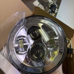 LED Jeep Headlamp Upgrade Chrome Lamps 