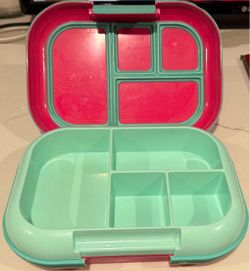 Bentgo 4-Compartment Bento Box Set of 2 w/ Snap Lid & Ice Pack Pink Blue