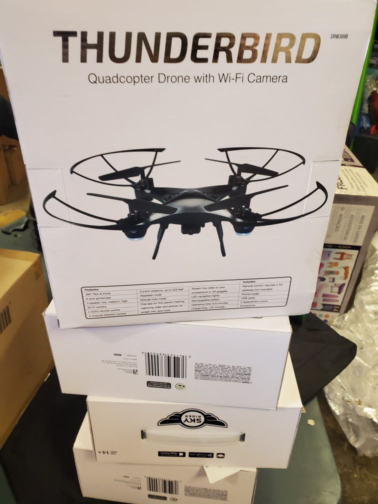 Brand new thunderbird quadcopter drone with Wi-Fi camera $29 each