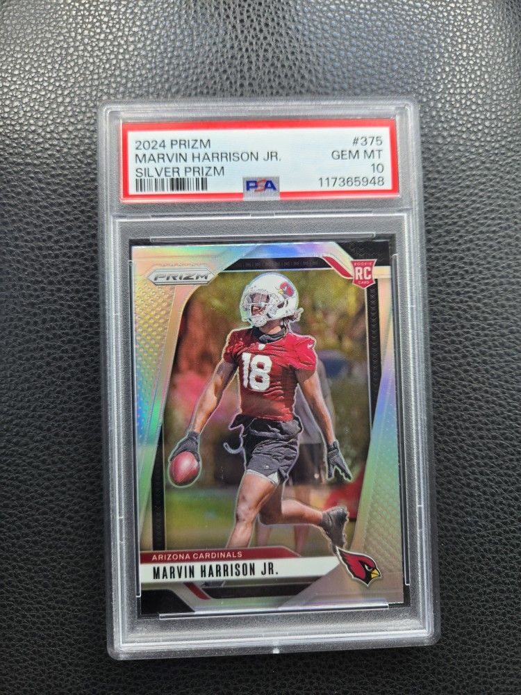 2024 Panini Prizm - Rookies Marvin Harrison Jr. #375 Silver Prizm (RC) Gem 10
