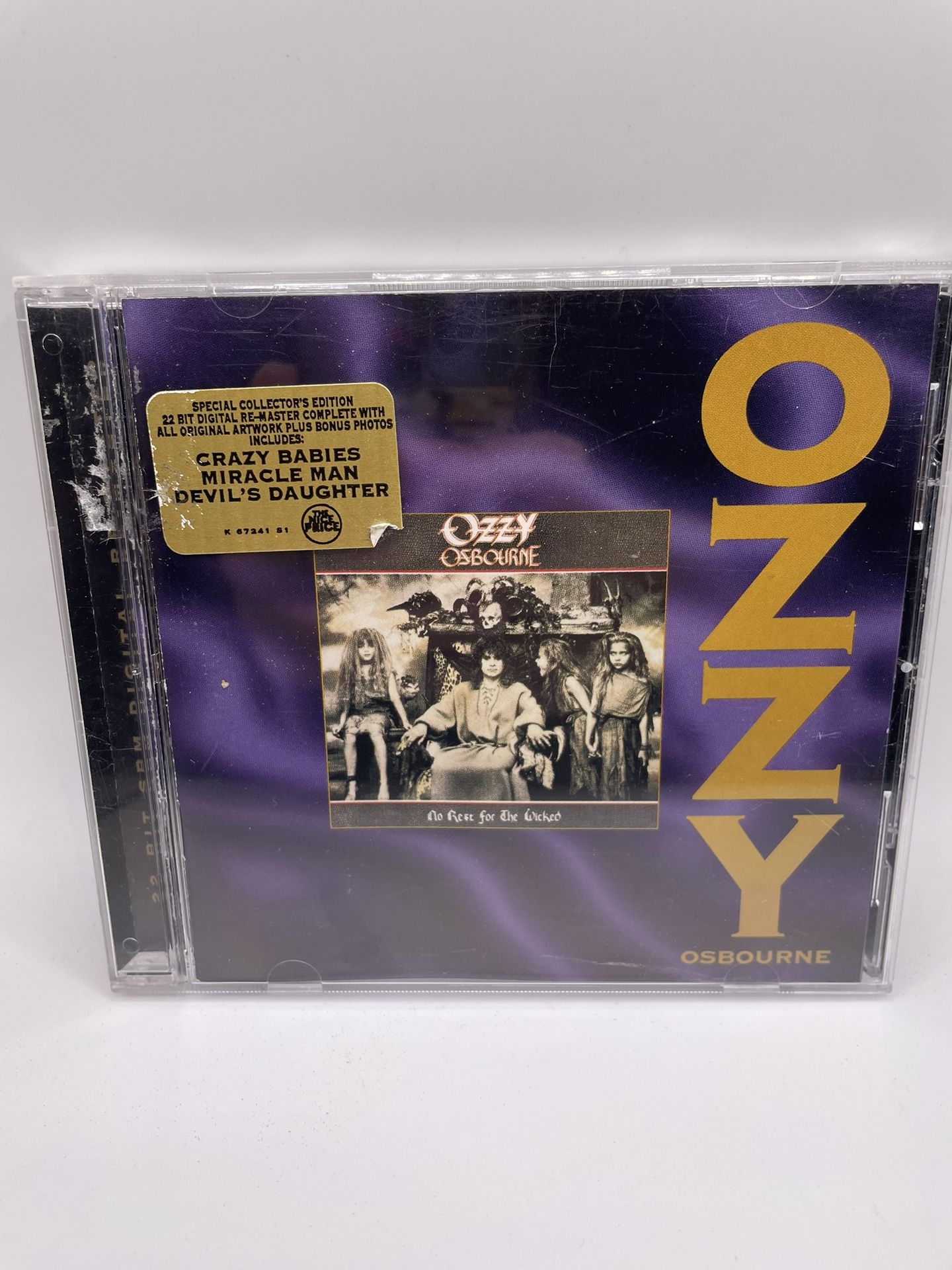 No Rest for the Wicked by Ozzy Osbourne (CD, Aug-1995, Epic) 28 Bit Remastered
