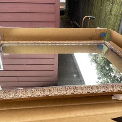 Large & Heavy Mirror with mounting brackets 