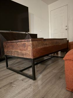Ashley Lift-Top Coffee Table (Solid Wood + Storage)