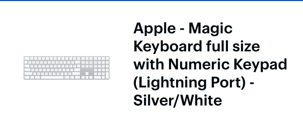 Apple - Magic Keyboard full size with Numeric Keypad