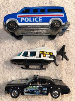 Vintage Miniature police vehicles