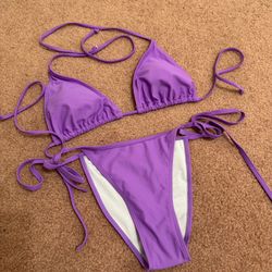 New Large Lavender Purple Bikini Swimsuit Bathing Suit Festival Rave Outfit 