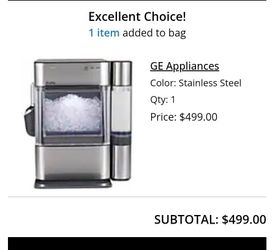 GE Appliances Stainless Steel Ice Maker