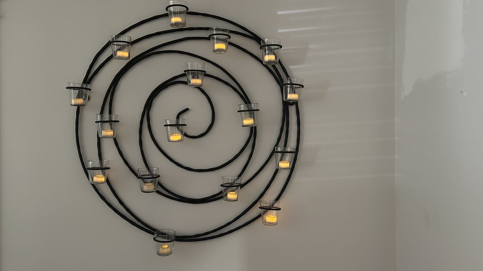 Pottery Barn Spiral Wrought Iron Candle Holder