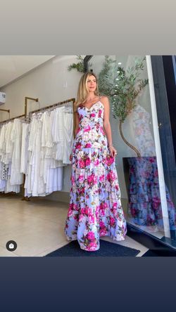 Long dress in flowers