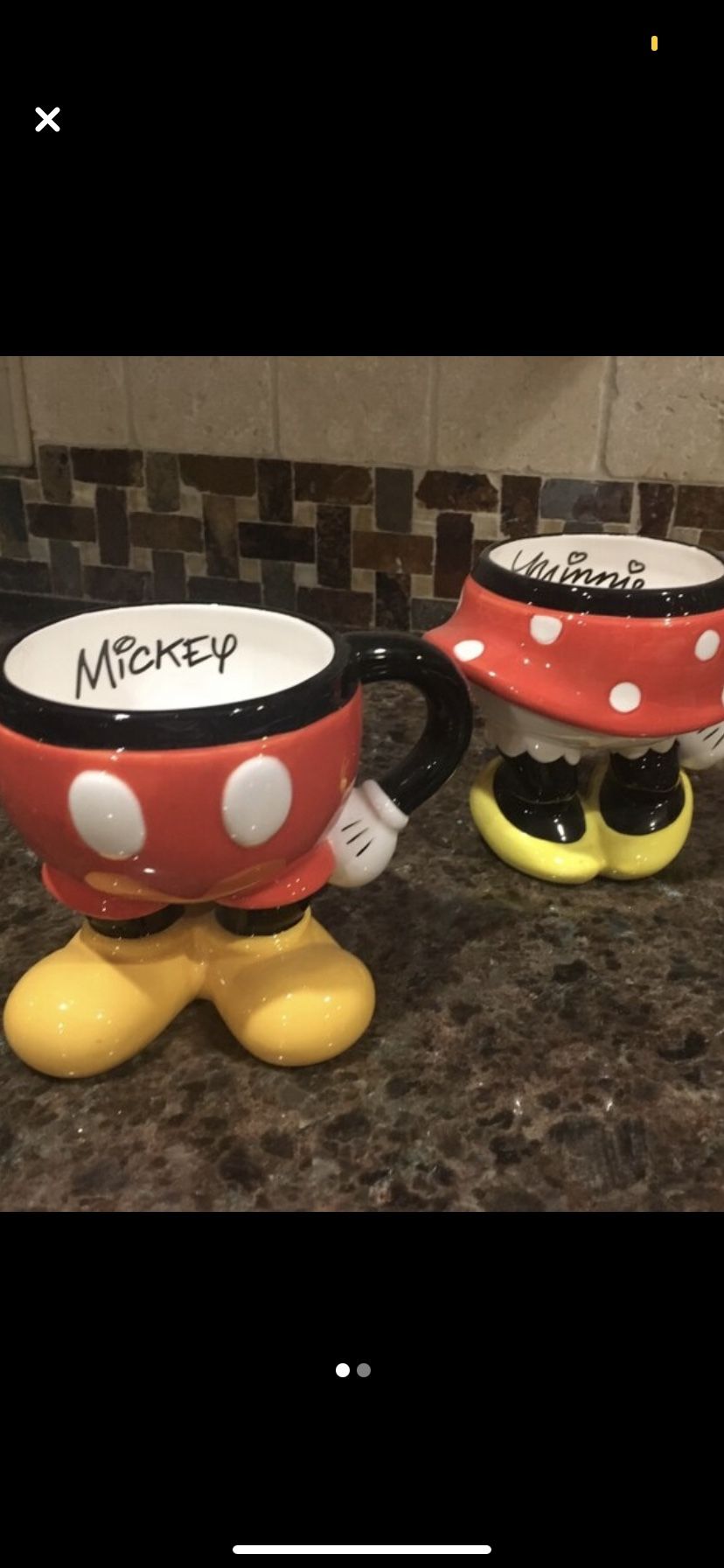 Disney Mickey & Minnie decorative mugs