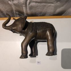 Vintage Solid Brass Elephant Statue