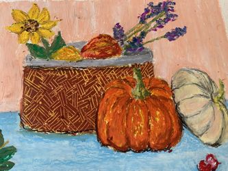 original oil pastel painting 9*12