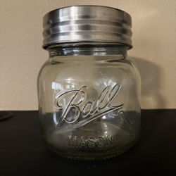 Large Glass Ball Mason Jar With Metal Lid 