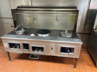 Commercial 3-Burner Chinese Wok Range