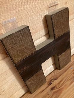 Rustic ArtMinds 8" Wooden Letter "H" Wall Decor / Shelf Display
