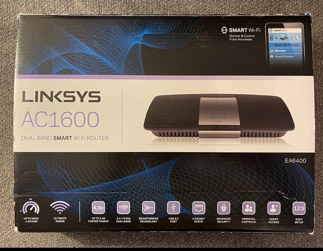 Linksys AC1600 Dual band smart Wi-Fi router