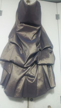 Silver satin prom/ Party dress