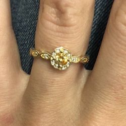 Custom Sapphire & Diamond Engagement Ring 