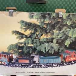 Vintage Village Square Christmas Train Set 