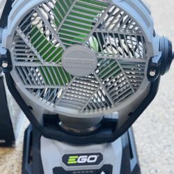 EGO 10-in 56 - Volt 5 -Speed High Velocity Indoor/Outdoor Greyl Green Oscillating Misting Jobsite Fan