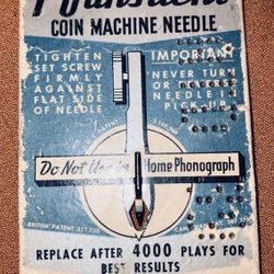 Vintage Pfanstiehl Coin Machine Jukebox Needle New Old Stock 4000 Plays