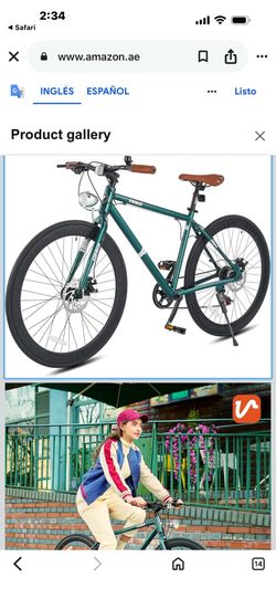 VIRIBUS Hybrid Bikes, 28 inch Mens Hybrid Bicycle 7 Speed with Lightweight Aluminum Frame & Disc Brakes, 700C Retro Vintage Adult Bike for Tall Men & 