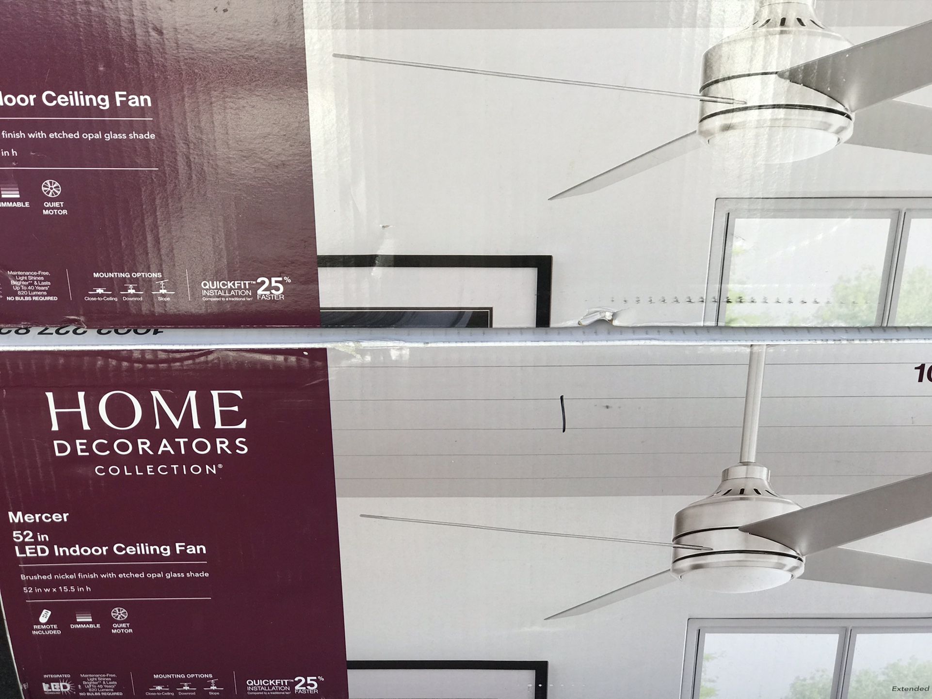 72” Size Ceiling Fans Led With Remote Control Asking $215each