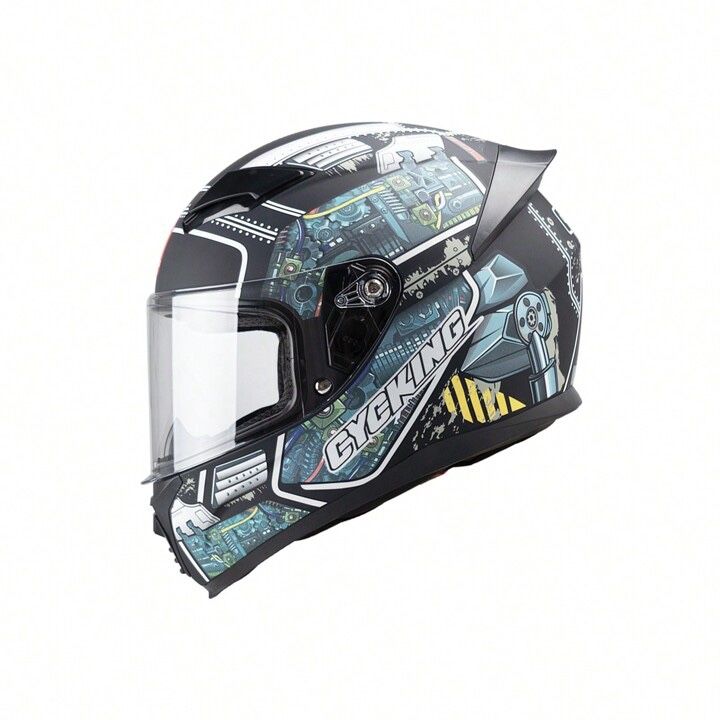Motorcycle Helmet, Full Face Vintage Modular Design Helmet, WS-607 Space Capsule, Autumn And Winter