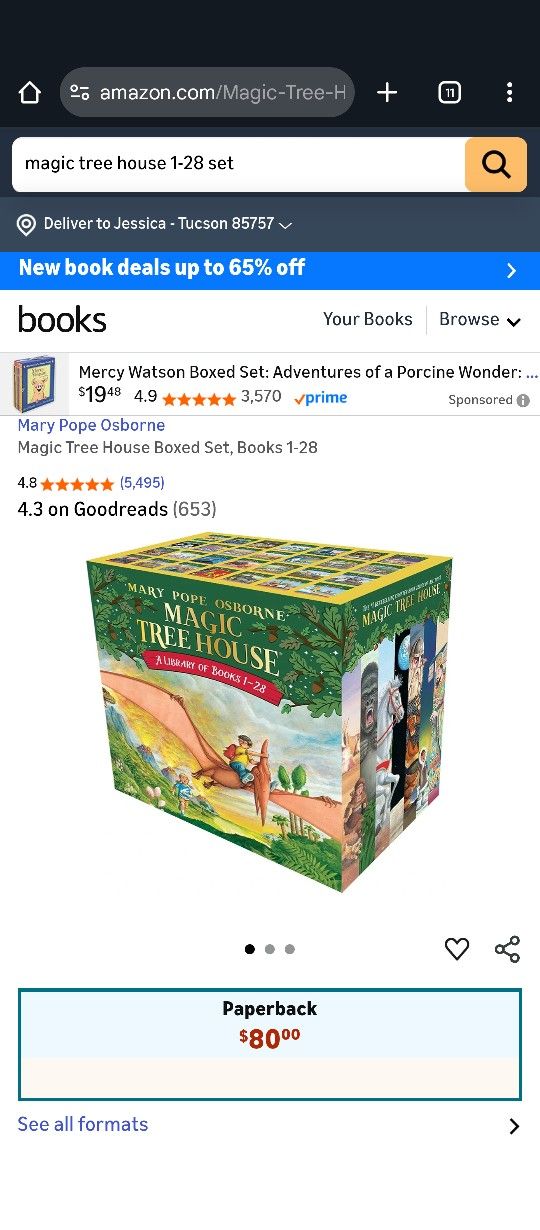 Magic Treehouse Book Set 1-28