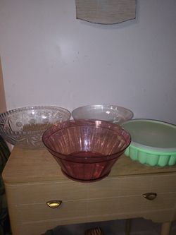 Plastic bowls kitchenware 4 bowls