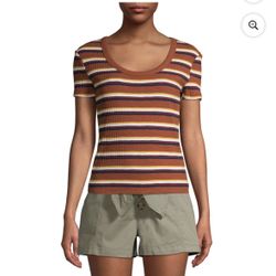 No Boundaries Striped Womens Shirt