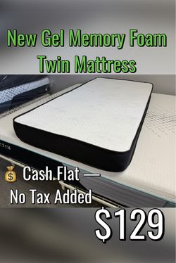 New Gel Memory Foam Twin Mattress