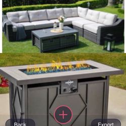 Brand New Patio Set Fire Pit Propane 