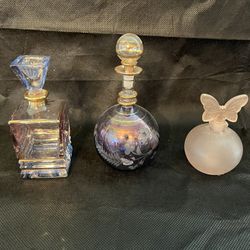 Italy, Egypt, And Frosted Perfume Bottles 