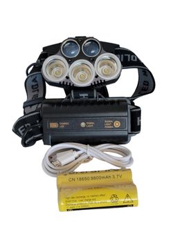 UltraFire 5-LED Light: 5 Modes, Flashing, RGB, Rechargeable, Waterproof, Adjustable