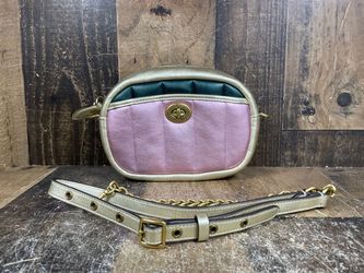 Coach Colorblock Leather Metallic Camera Bag – Pink Crossbody (A1D006882)