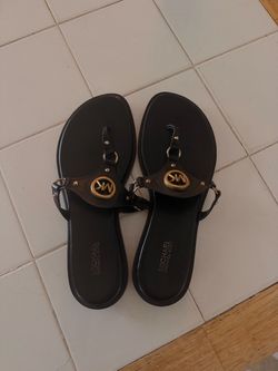 Michael Kors Black Thong Sandals