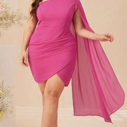  Sexy Pink Dress  1XL