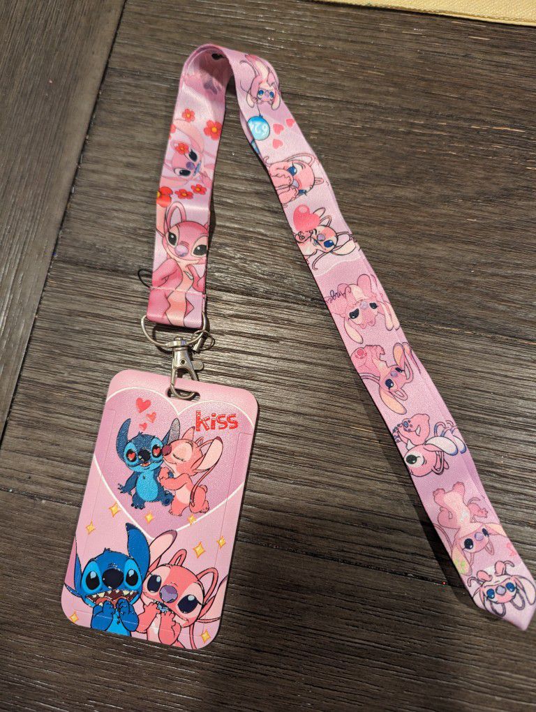 Disney Stitch And Angel ID Badge Holder 