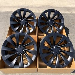 20” Tesla Model Y Helix Factory Rims In New Satin Black