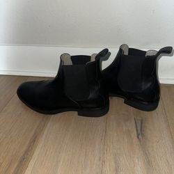 ALL SAINTS Creed brand-embossed leather Chelsea boots