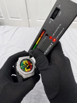 Custom G-Shock GA-2100 with moissanite stone settings