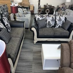 Sofa & Loveseat Set 2 PCs No Credit Check Eveyonne Is Approved 